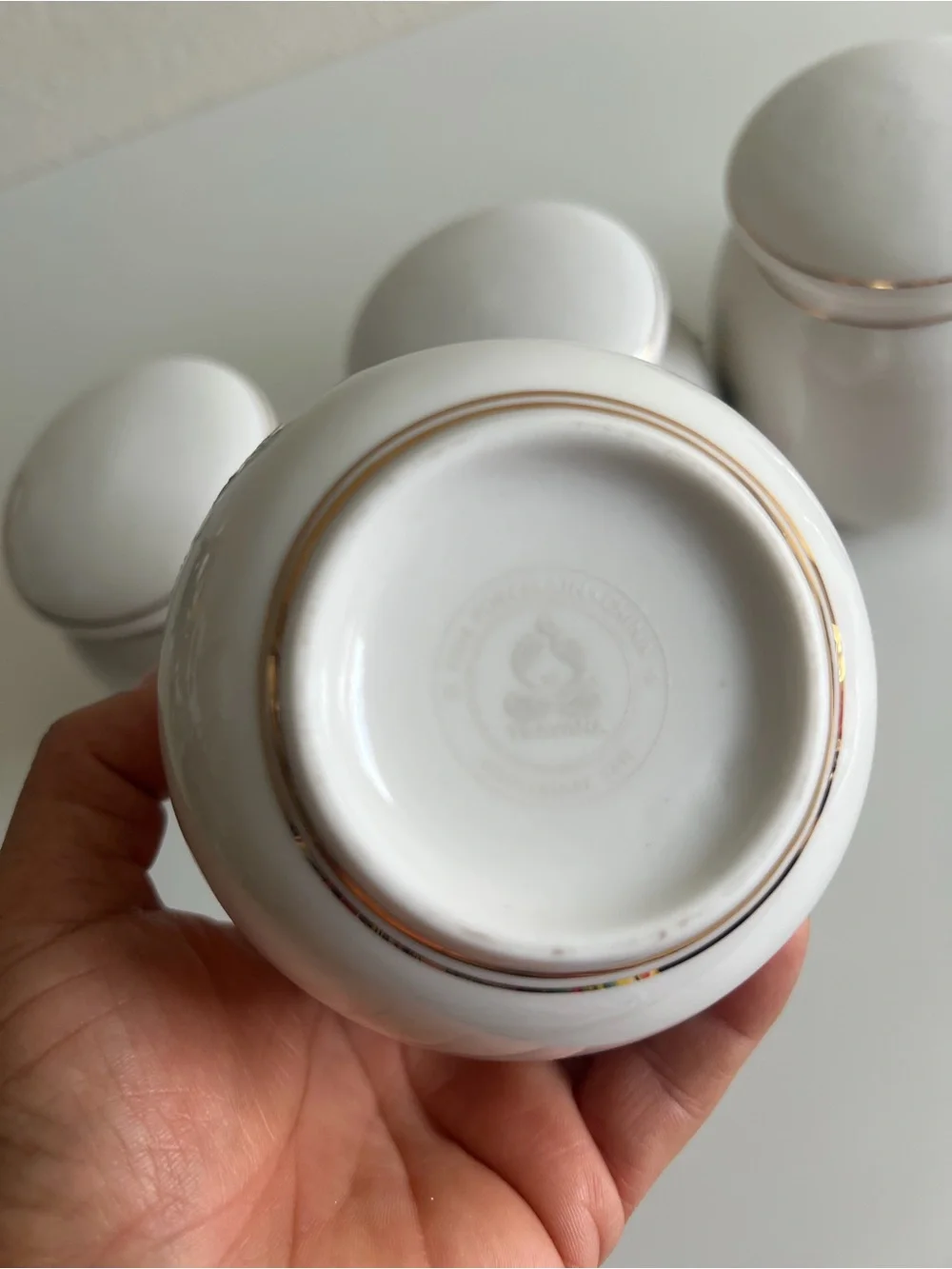 Decorative White Porcelain Floral Canister Set - White